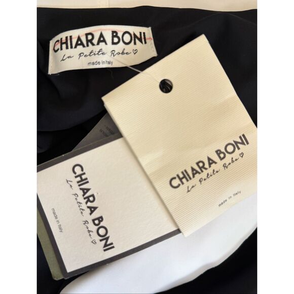 Chiara Boni La Petite Robe Womens Sorai Plunge Neck Cocktail Dress Black 8 - Picture 11 of 12